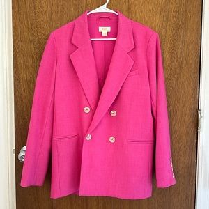 Maeve Anthropologie Hot Pink oversized blazer size 10